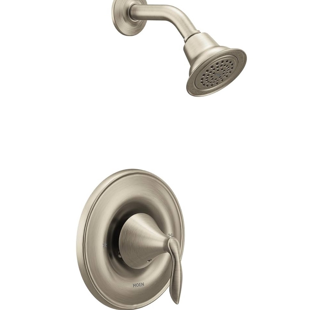 Moen Brushed Nickel Bath Accessories Modern Shower Set - Picture 1 of 14